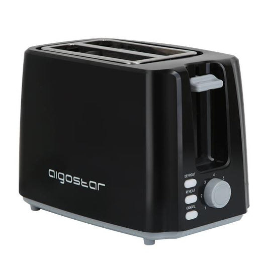 Tostadora con potencia ajustable(750W,2-slice,Negro)