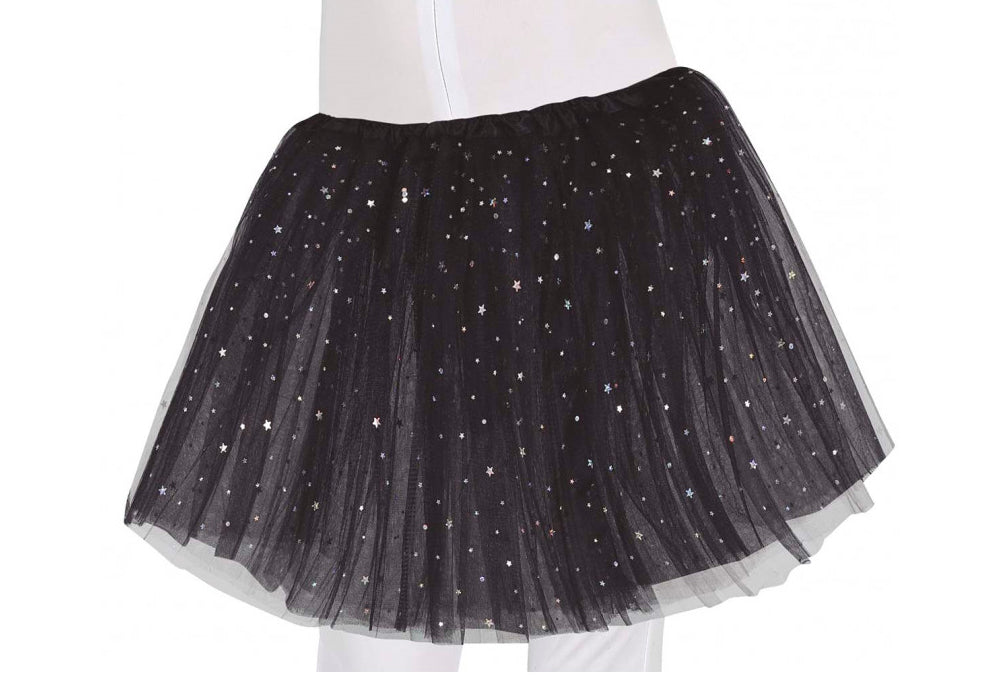 Tutú Estrellas Negro 30 Cms