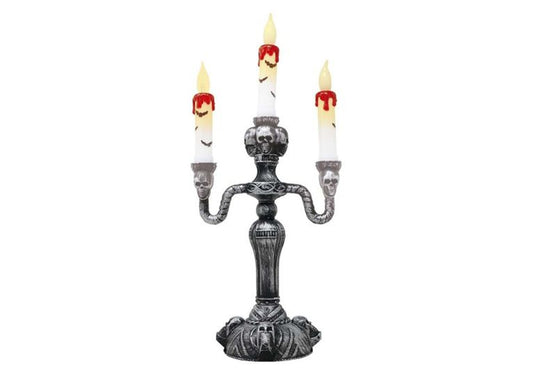 Candelabro 3 Velas Con Luz 40 Cms