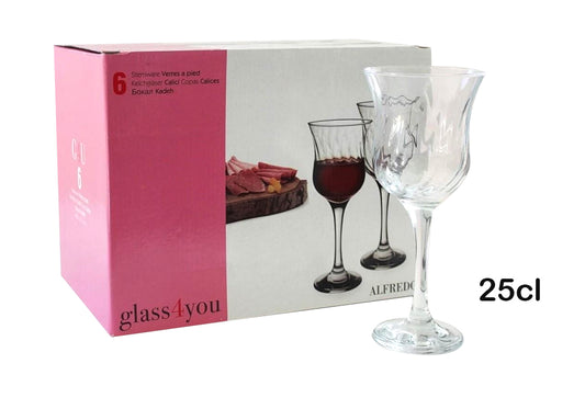 Set 6 copas de vino cristal 25cl