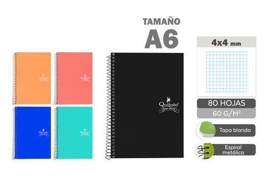 Libreta A6105X150Mm 80H 60G/M2 Cuadros 4X4