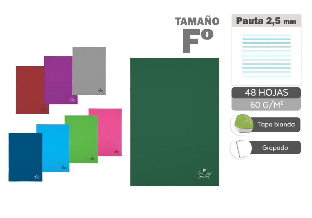 Caderno Grampo A4 48F 60G 2 Listras 2.5