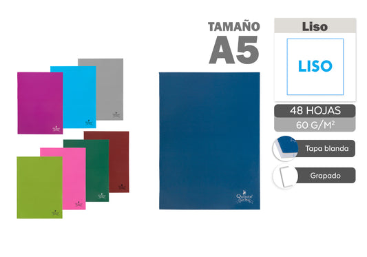 Eu-Cuaderno Grapa  A5 48H 60G Liso