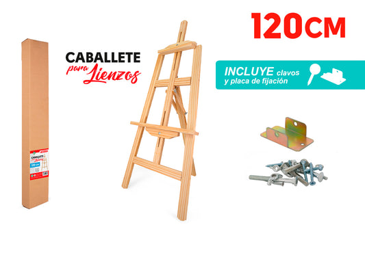 Caballete De Madera Para Lienzo 120Cm