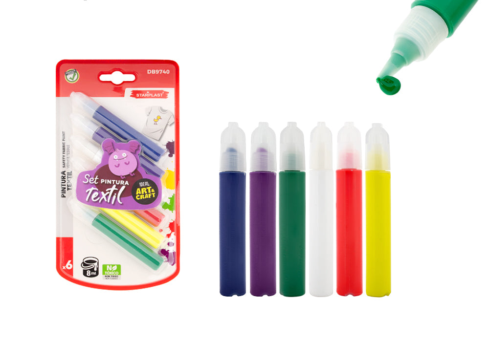 Set De Pintura Textil 8Ml 6U