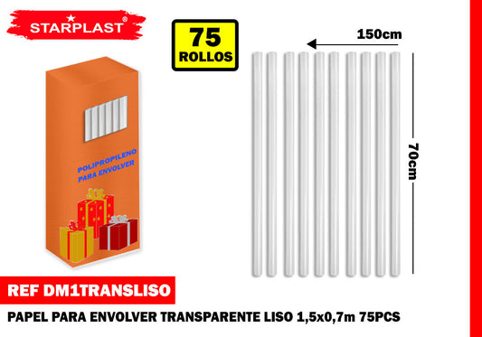 Eu-Rollos Transp.Liso 1.5X0.7M