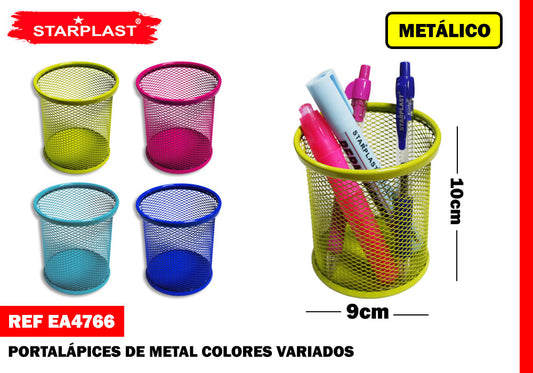 Portalápices Metálico Redondo Colores