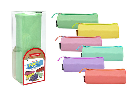 Estuche 1 Cremallera Color Pastel