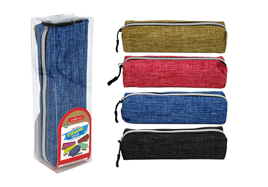 Estuche 1 Cremallera Rectangular Textura Jeans