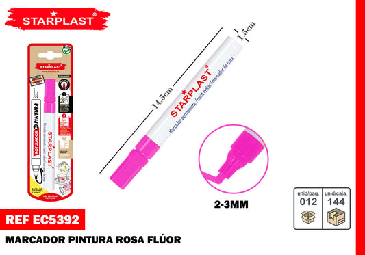 Caneta Marcadora de Tinta 2-3,0Mm Flúor Rosa