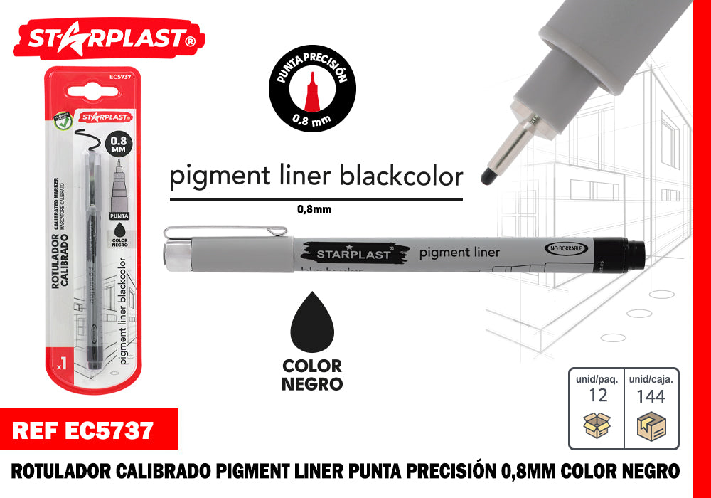 Rotulador Calibrado Pigment Liner 0.8Mm