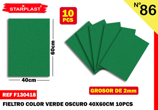 Fieltro 40X60Cm N86 Verde Oscuro