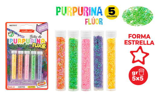 Botes De Purpurina Estrellitas 5Gr 5U