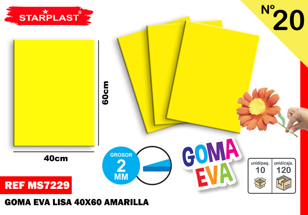 Eva 40X60Cm Amarelo