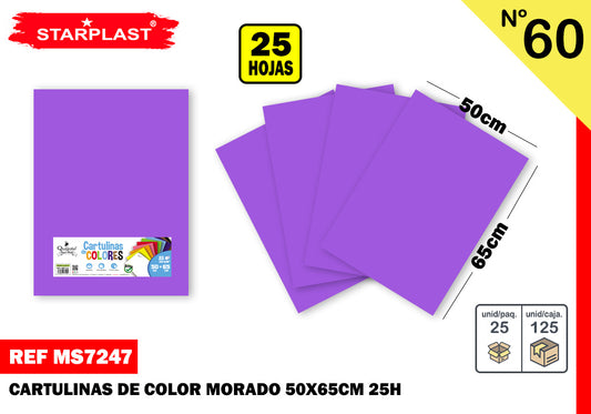 Cartão 40X65Cm 2Mm 25H N60 Roxo