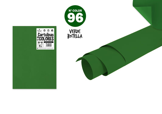 Cartulina 50X65Cm 180G/M2 25U N96 Verde Botella