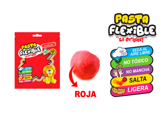 Pasta Flexible 60Gr Color Rojo