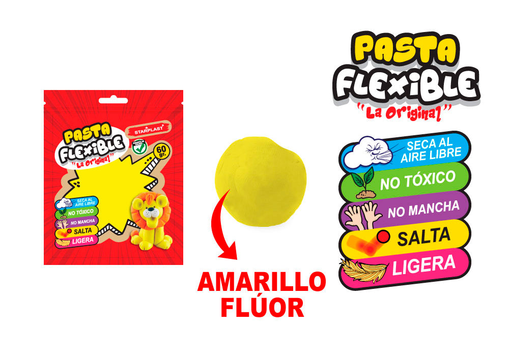 Pasta Flexível 60Gr Cor Amarela