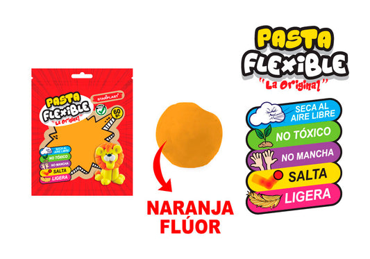 Pasta Flexible 60Gr Color Naranja