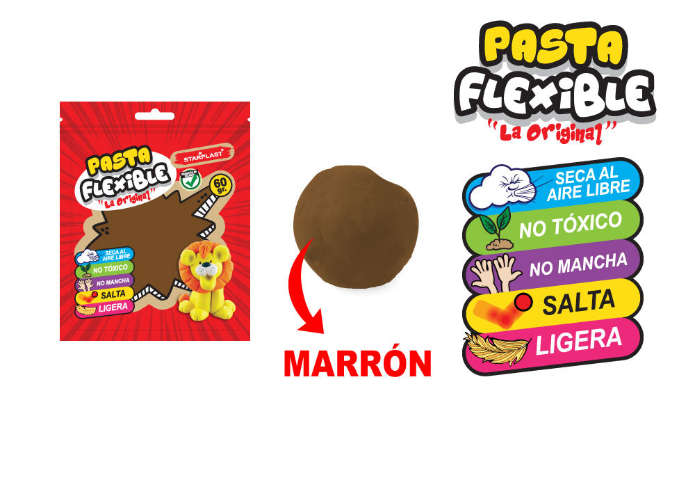 Pasta Flexível 60Gr Cor Marrom