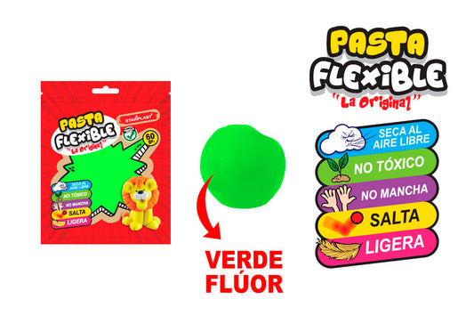 Pasta Flexible 60Gr Color Verde