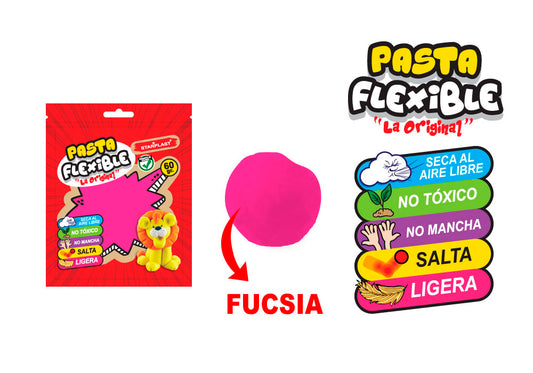 Pasta Flexible 60Gr Color Fucsia