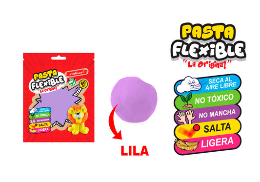 Pasta Flexible 60Gr Color Lila