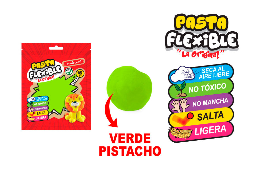 Pasta Flexible 60Gr Color Lima