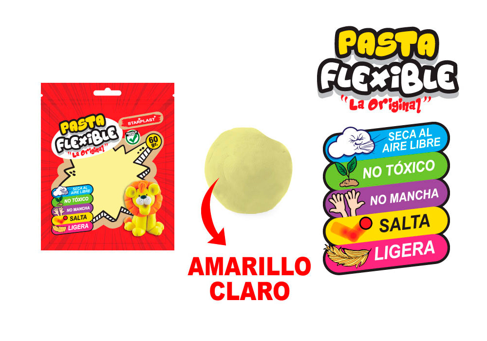 Pasta Flexible 60Gr Color Amarillo