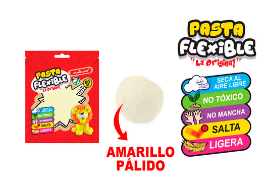 Pasta Flexible 60Gr Color Amarillo Pálido