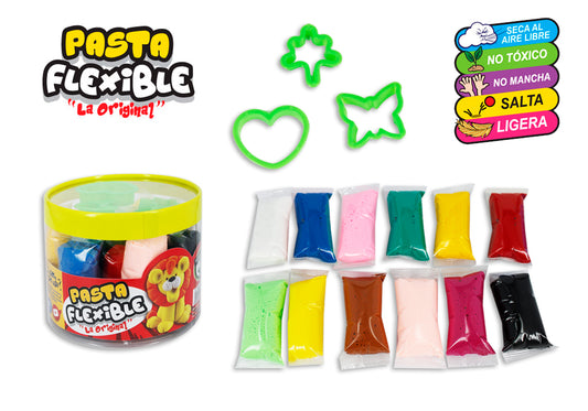 Pasta Flexible 10Gr Con Moldes 12U