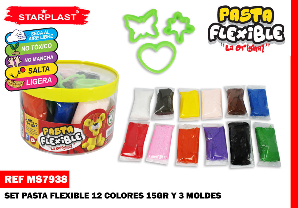 Pasta Flexível 12Gr Com Moldes 12U