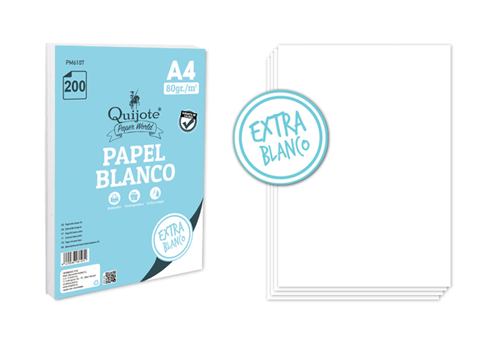 Papel Branco A4 200U 80G/M7