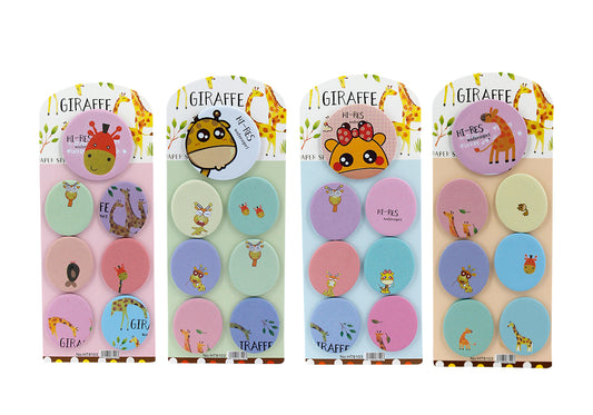 Conjunto de notas adesivas com design de girafa