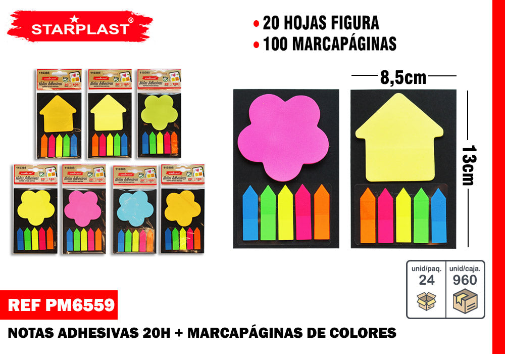 Set Notas Adhesivas 20H  Marcapáginas Adhesivos