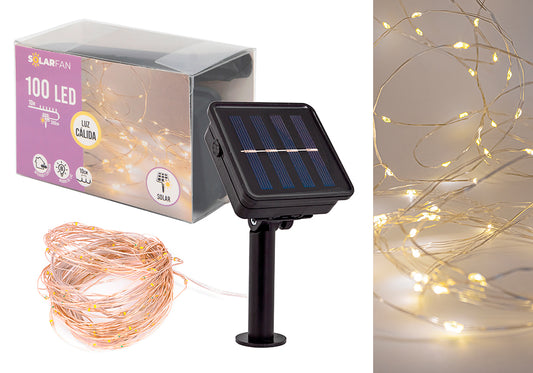 100 Luces Led Solarfan - Guirnalda Con Luz Cálida