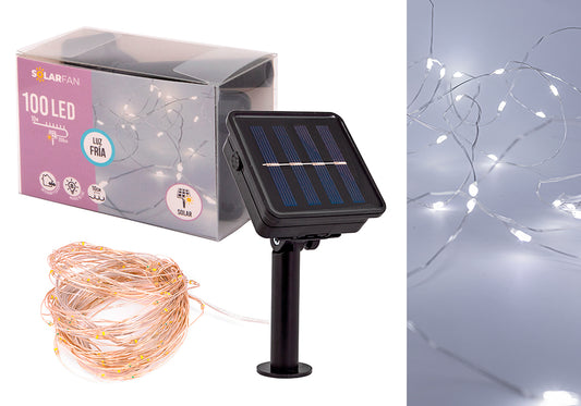 100 Luces Led Solarfan - Guirnalda Con Luz Fría