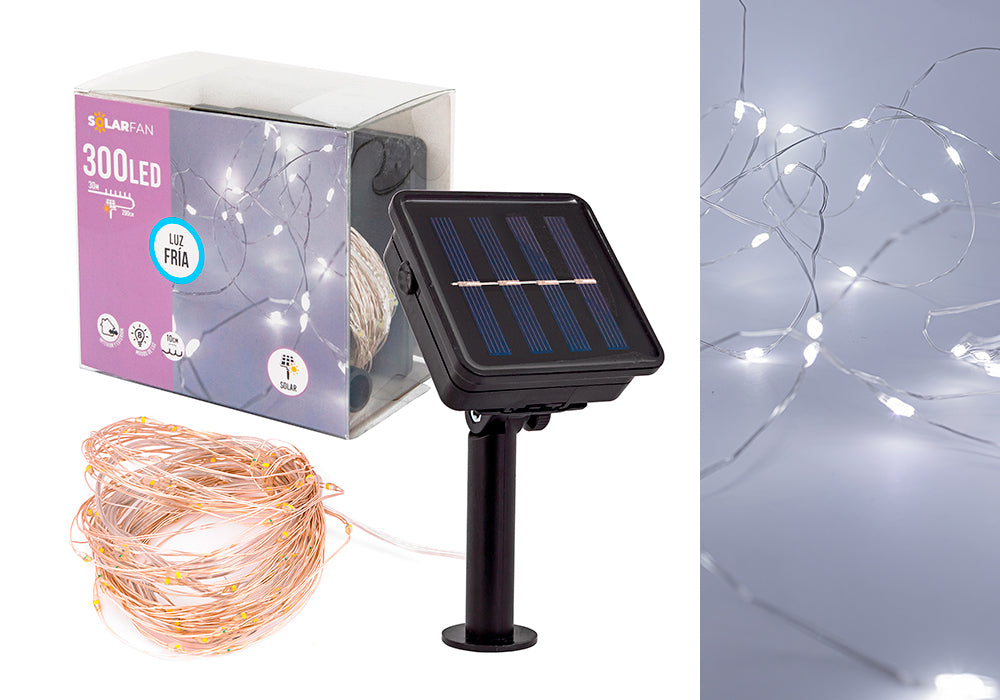 300 Luces Led Solarfan - Guirnalda Con Luz Fría