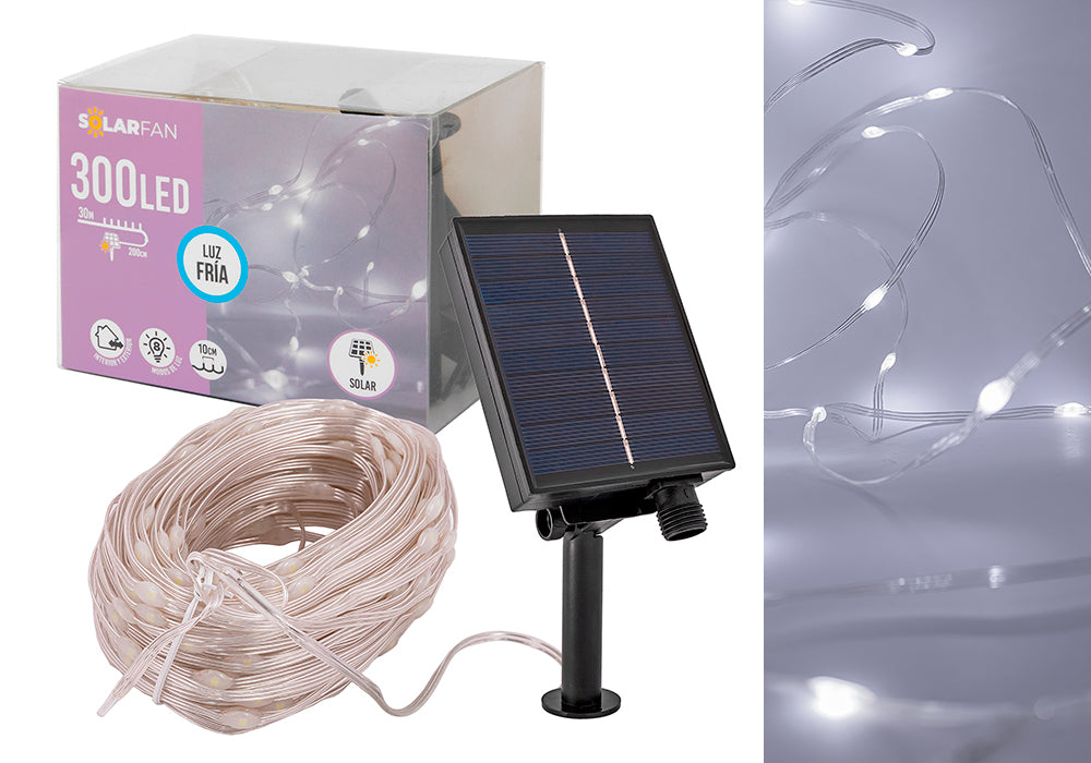 300 Luces Led Solarfan - Guirnalda Con Luz Fría