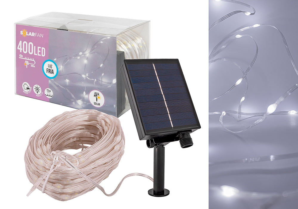 400 Luces Led Solarfan - Guirnalda Con Luz Fría