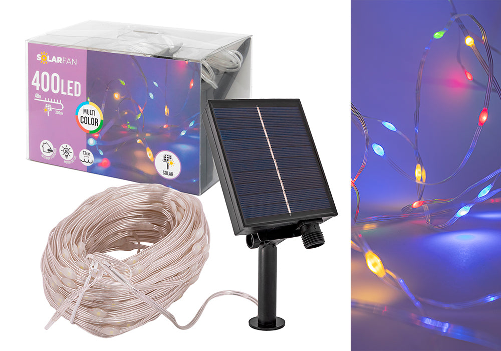 400 Luces Led Solarfan - Guirnalda Con Luz Multicolor