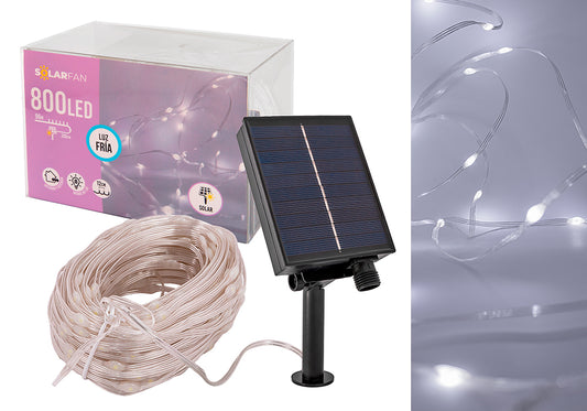 800 Luces Led Solarfan - Guirnalda Con Luz Fría