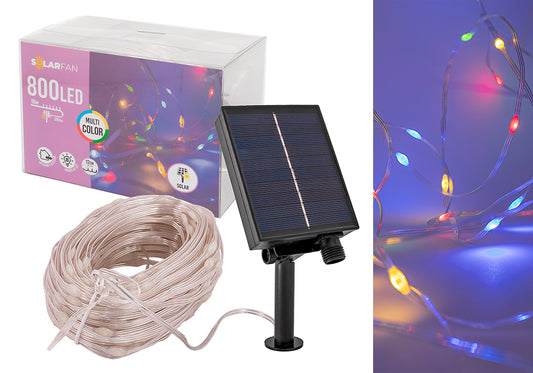 800 Luces Led Solarfan - Guirnalda Con Luz Multicolor