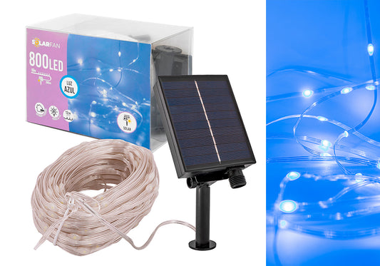 800 Luces Led Solarfan - Guirnalda Con Luz Azul