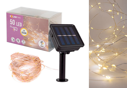 50 Luces Led Solarfan - Guirnalda Con Luz Cálida