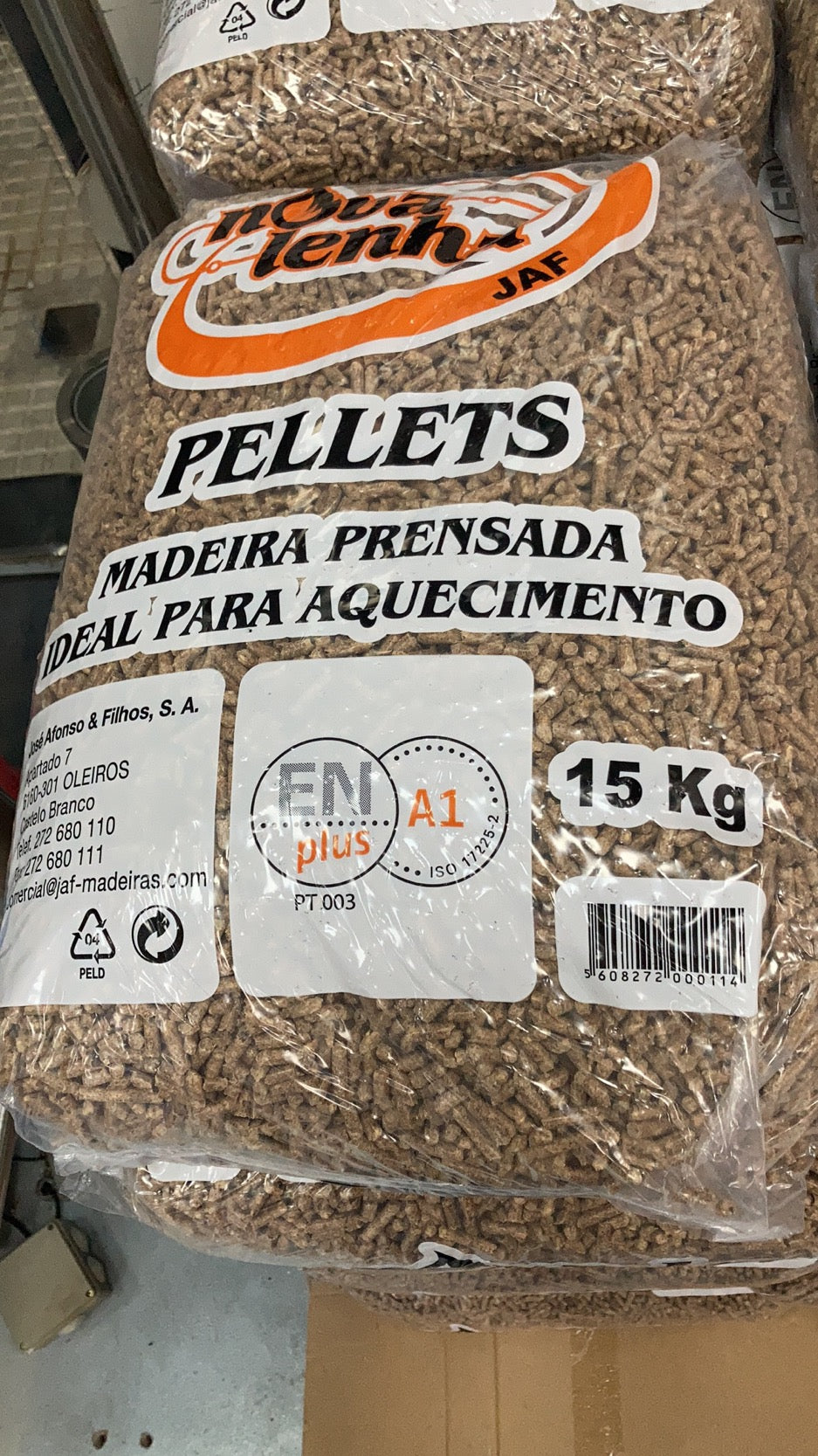 Saco pellet 15 Kgs Nova Lenh